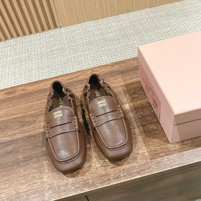 NAPPA LOAFERS IN PECAN BROWN LAMBSKIN