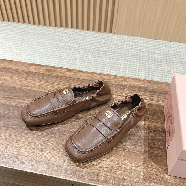 NAPPA LOAFERS IN PECAN BROWN LAMBSKIN