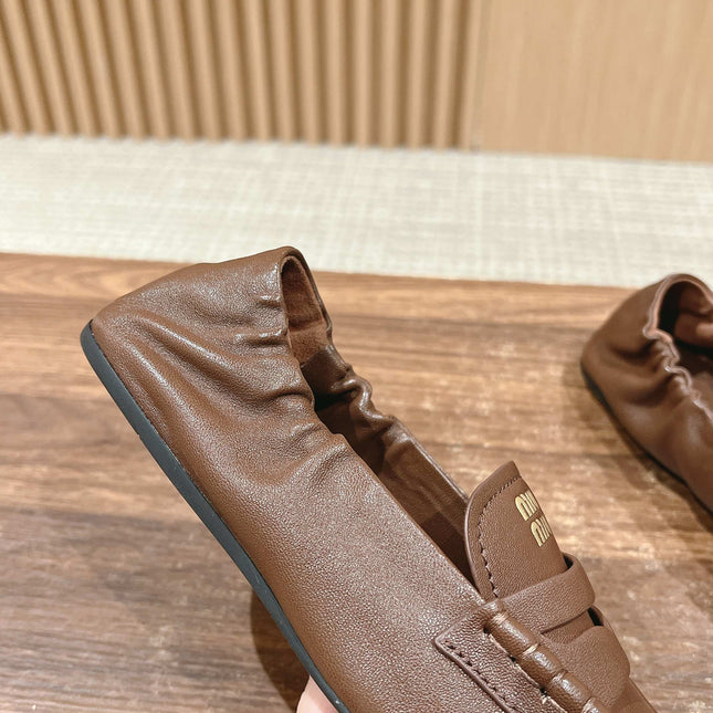 NAPPA LOAFERS IN PECAN BROWN LAMBSKIN