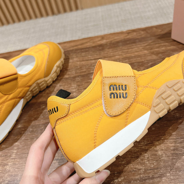 BALLET SHOES IN YELLOW LAMBSKIN AND FABRIC ANTI-SLIP RUBBER SOLE