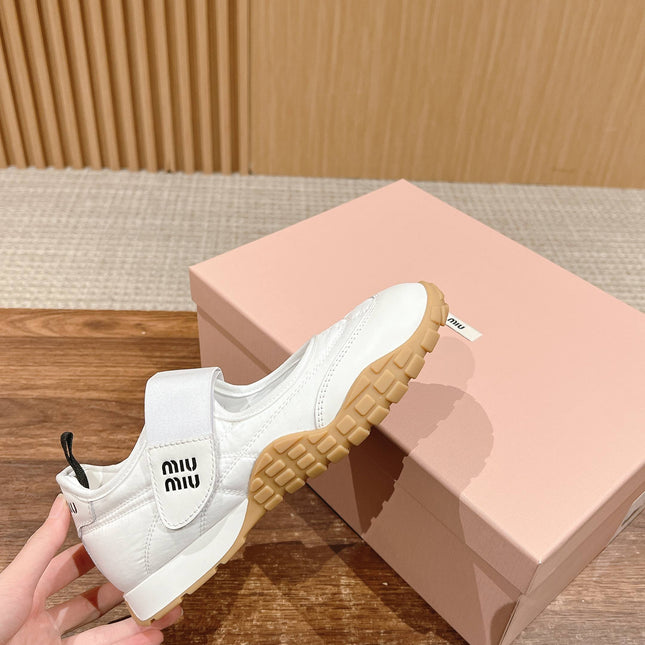 BALLET SHOES IN WHITE LAMBSKIN AND FABRIC ANTI-SLIP RUBBER SOLE