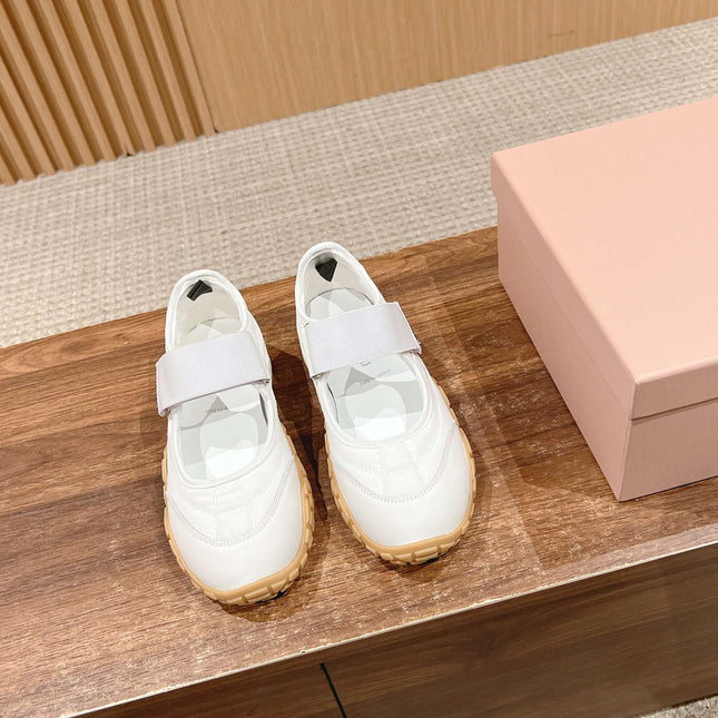 BALLET SHOES IN WHITE LAMBSKIN AND FABRIC ANTI-SLIP RUBBER SOLE