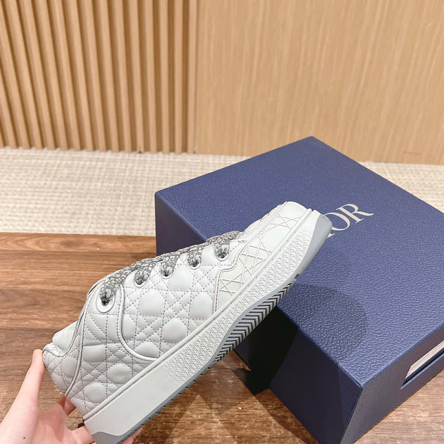 BY ERL B9S SKATER SNEAKER IN PALE GRAY CANNAGE LAMBSKIN