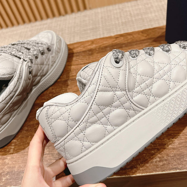BY ERL B9S SKATER SNEAKER IN PALE GRAY CANNAGE LAMBSKIN