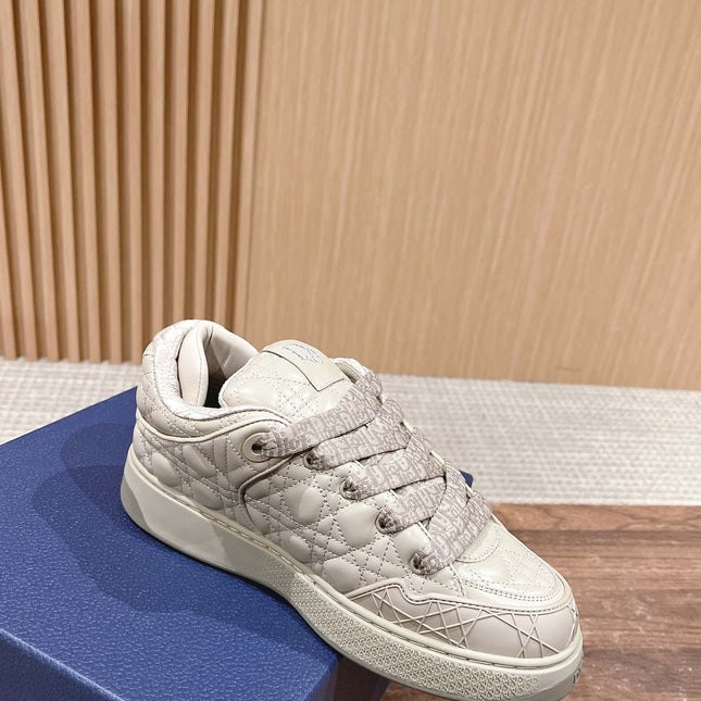 BY ERL B9S SKATER SNEAKER IN PARCHMENT BEIGE CANNAGE LAMBSKIN