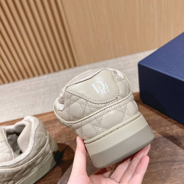 BY ERL B9S SKATER SNEAKER IN PARCHMENT BEIGE CANNAGE LAMBSKIN
