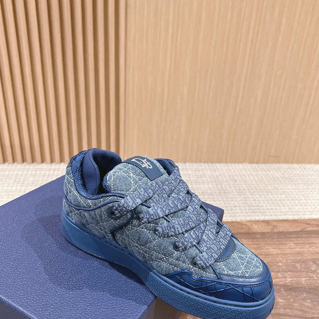 BY ERL B9S SKATER SNEAKER IN COBALT BLUE CANNAGE FABRIC