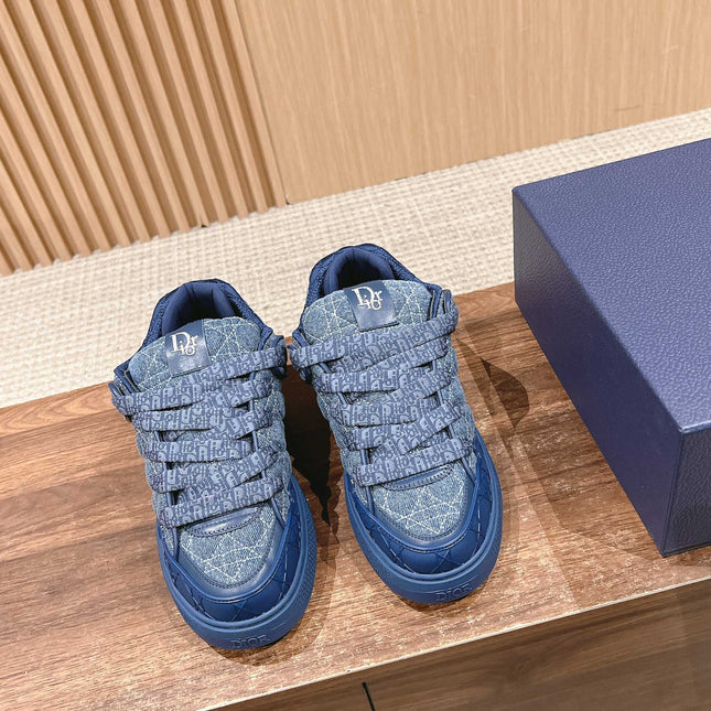 BY ERL B9S SKATER SNEAKER IN COBALT BLUE CANNAGE FABRIC