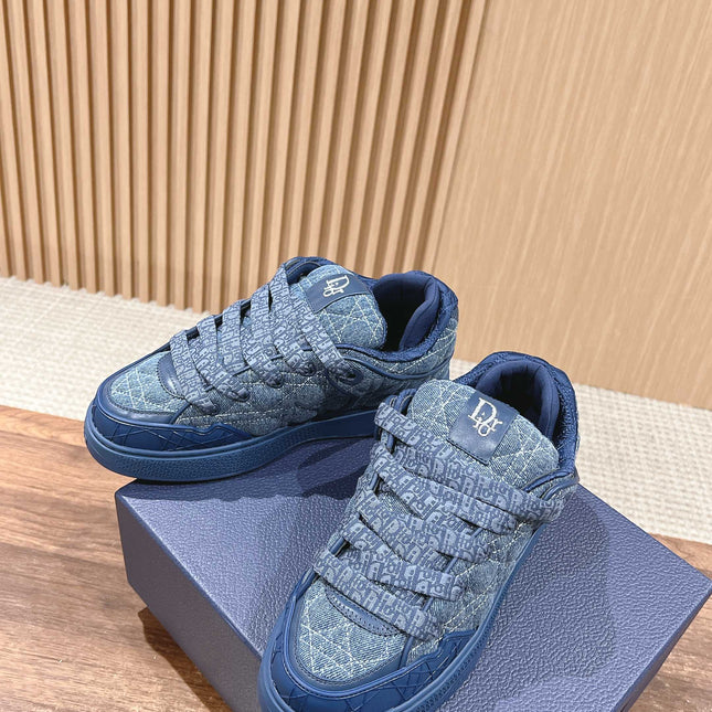 BY ERL B9S SKATER SNEAKER IN COBALT BLUE CANNAGE FABRIC