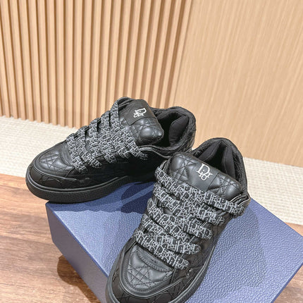 BY ERL B9S SKATER SNEAKER IN BLACK CANNAGE LAMBSKIN