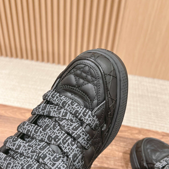 BY ERL B9S SKATER SNEAKER IN BLACK CANNAGE LAMBSKIN