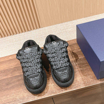 BY ERL B9S SKATER SNEAKER IN BLACK CANNAGE LAMBSKIN