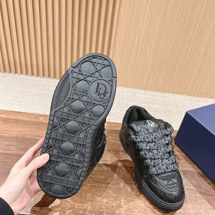 BY ERL B9S SKATER SNEAKER IN BLACK CANNAGE LAMBSKIN