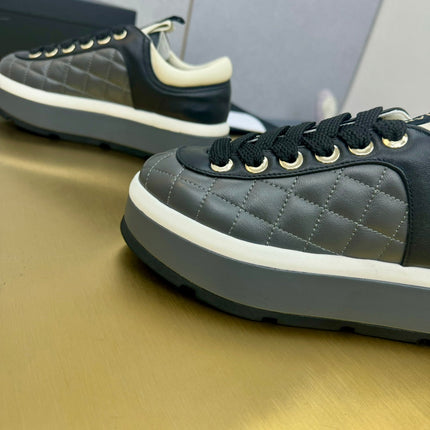 PLATFORM SHOES IN BLACK LAMBSKIN