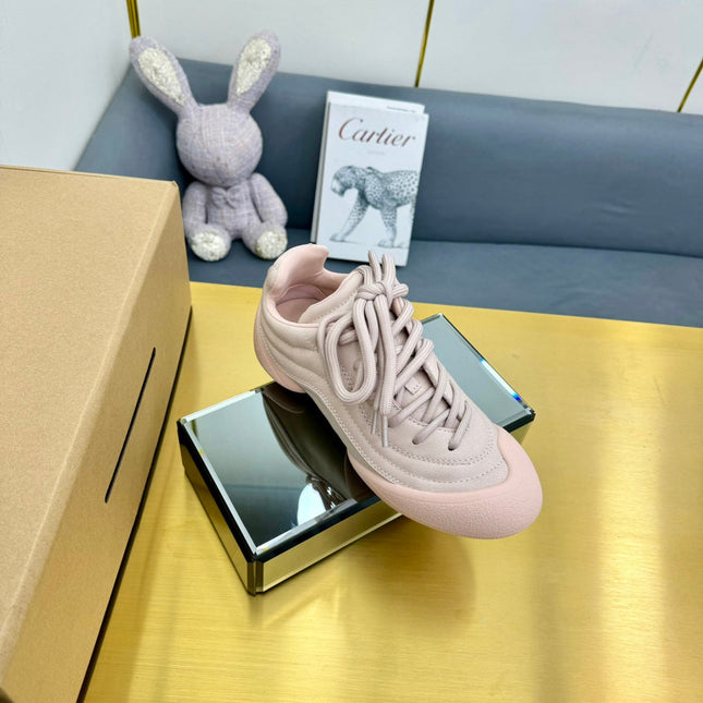 FLEXION SNEAKER IN NUDE PINK CALFSKIN