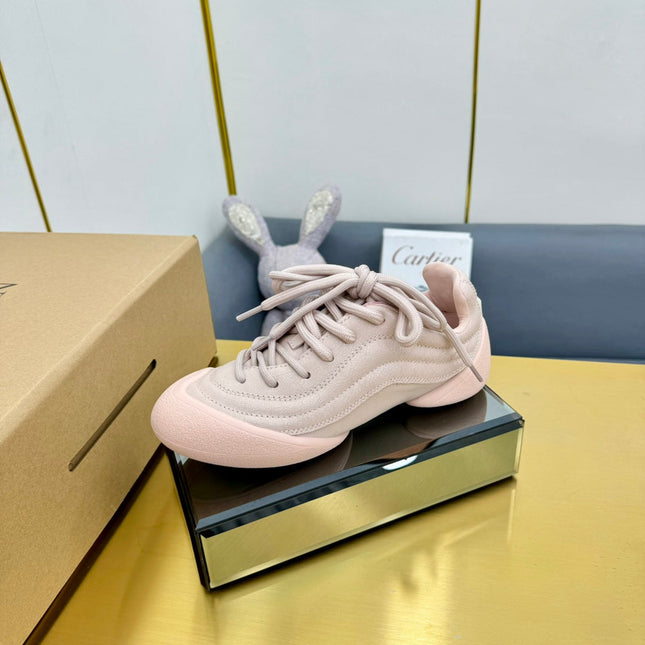 FLEXION SNEAKER IN NUDE PINK CALFSKIN