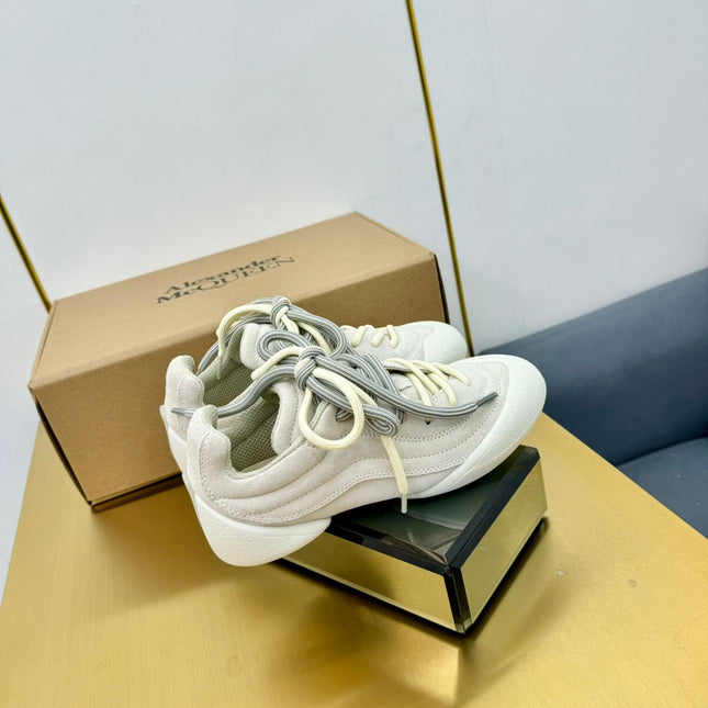 FLEXION SNEAKER IN LIGHT BEIGE SUEDE AND CALFSKIN