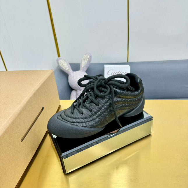 FLEXION SNEAKER IN OFF BLACK CALFSKIN