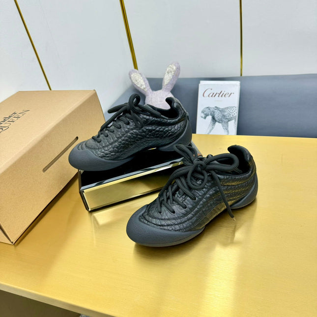 FLEXION SNEAKER IN OFF BLACK CALFSKIN