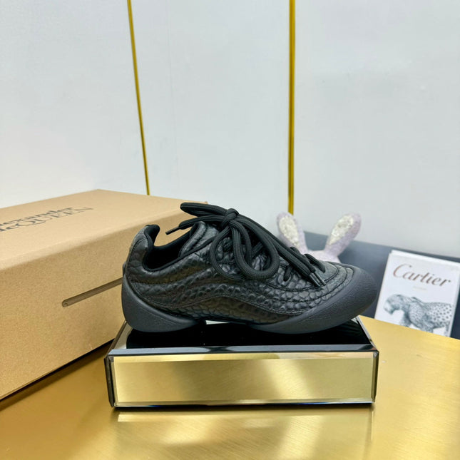 FLEXION SNEAKER IN OFF BLACK CALFSKIN