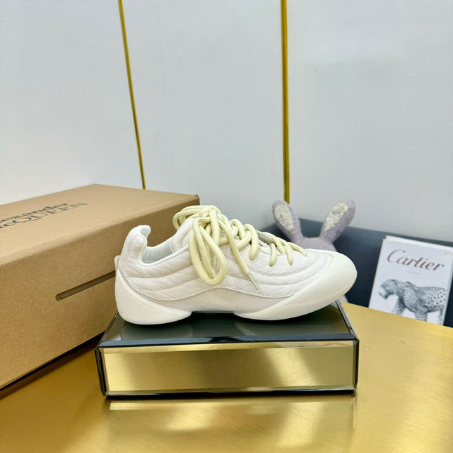 FLEXION SNEAKER IN OFF WHITE CALFSKIN