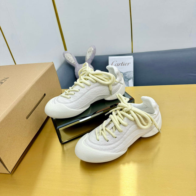FLEXION SNEAKER IN OFF WHITE CALFSKIN