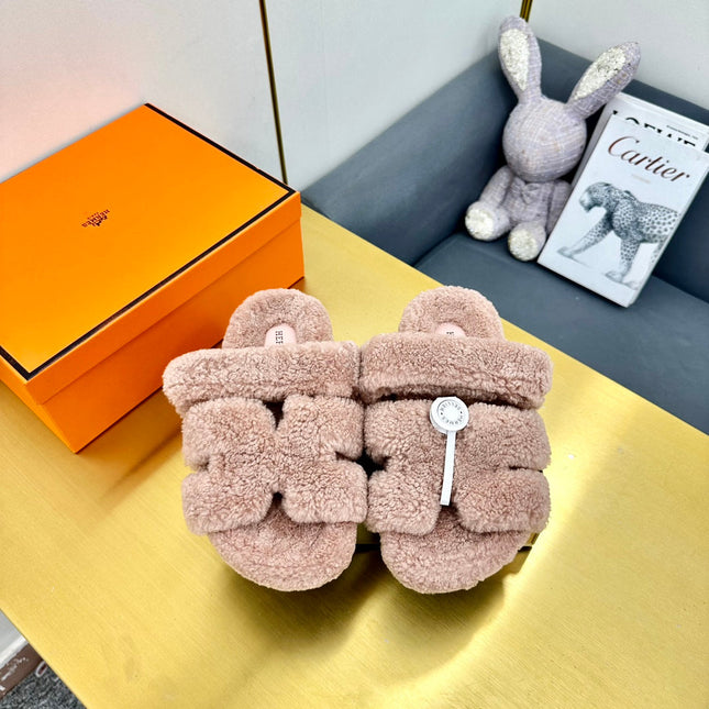 CHYPRE SANDAL LIGHT BROWN SHEARLING