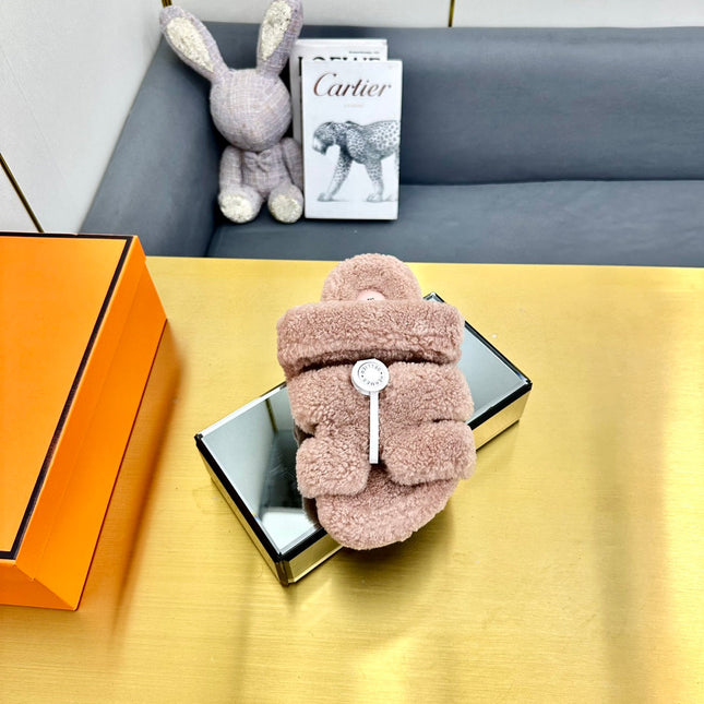 CHYPRE SANDAL LIGHT BROWN SHEARLING