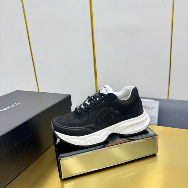 DAD SNEAKER IN BLACK SUEDE AND BREATHABLE MESH