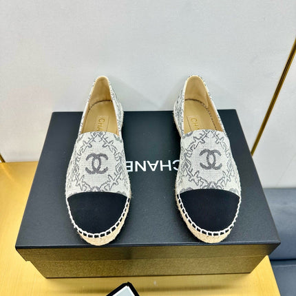 CC ESPADRILLES PLATFORM IN BLACK PATTERN FABRIC