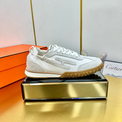 JET SNEAKER IN PALE GRAY SUEDE MIX WHITE CALFSKIN