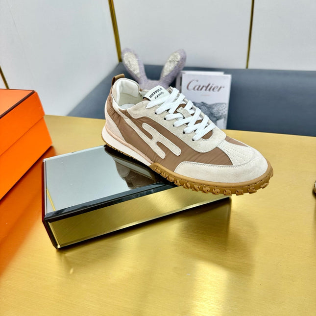 JET SNEAKER IN KHAKI MIX MEDIUM BROWN SUEDE