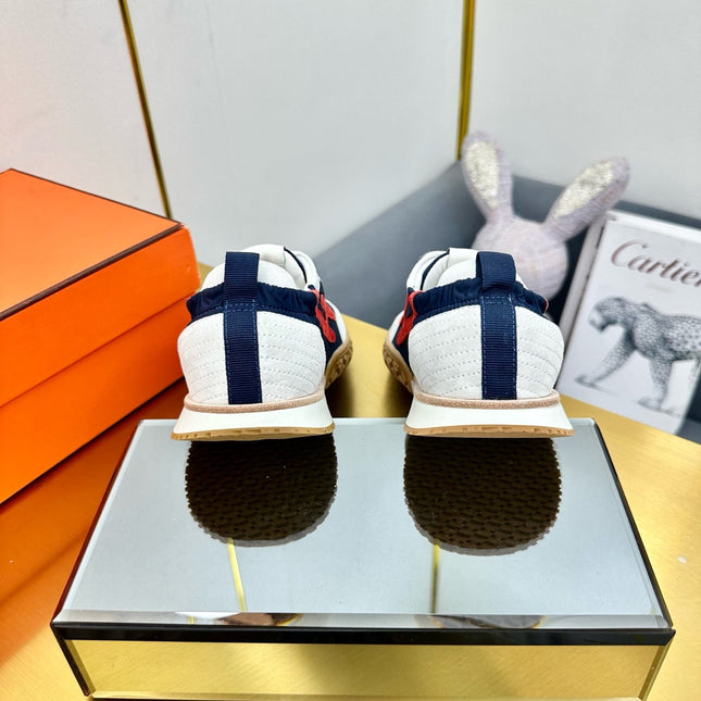 JET SNEAKER IN WHITE MIX NAVY BLUE SUEDE