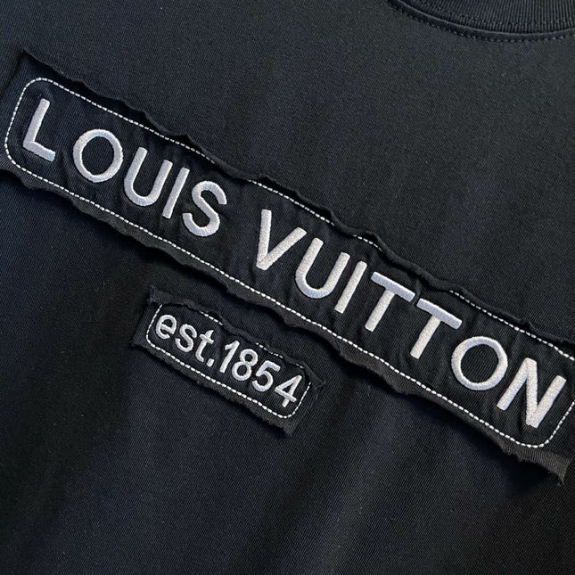LV T-SHIRT IN BLACK COTTON 238864