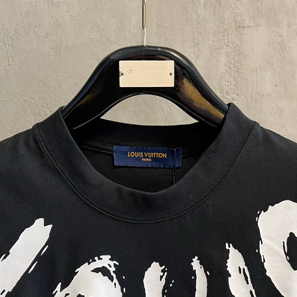 LV T-SHIRT IN BLACK COTTON 238860