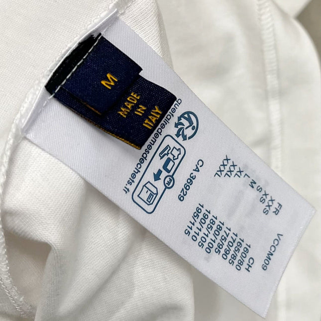 LV WHITE COTTON T-SHIRT EMBROIDERED LOGO 238861