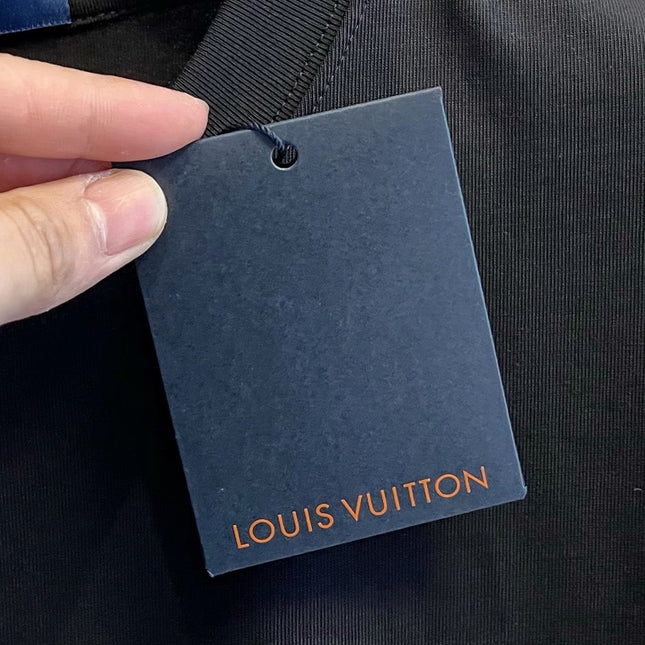 LV T-SHIRT IN BLACK PURE COTTON WITH EMBROIDERED LOGO 238772