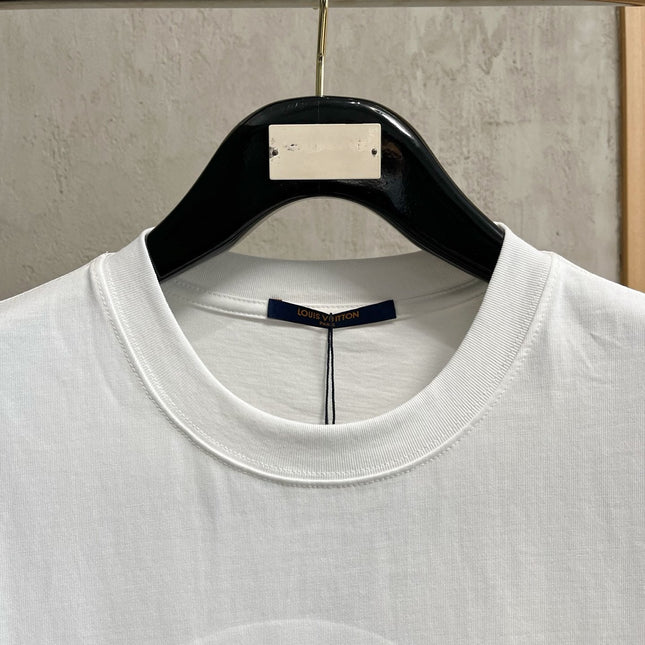 LV T-SHIRT IN WHITE PURE COTTON WITH EMBROIDERED LOGO 238773