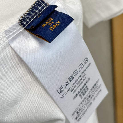 LV T-SHIRT IN WHITE PURE COTTON LOGO PRINT 238775