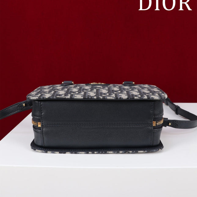 MONTAIGNE MINI DOCTOR BAG 20 IN BLACK MONOGRAM OBLIQUE JACQUARD MIX CALFSKIN