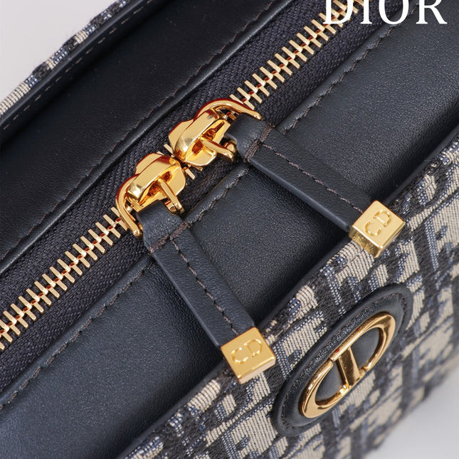 MONTAIGNE MINI DOCTOR BAG 20 IN BLACK MONOGRAM OBLIQUE JACQUARD MIX CALFSKIN