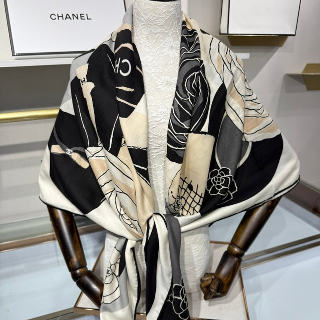 CHANEL 25S SCARF 140 IN SILK 732159