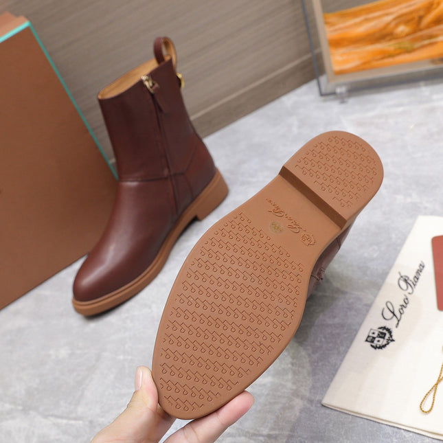 LP 25S KILDA ANKLE BOOT IN WINE BROWN CALFSKIN