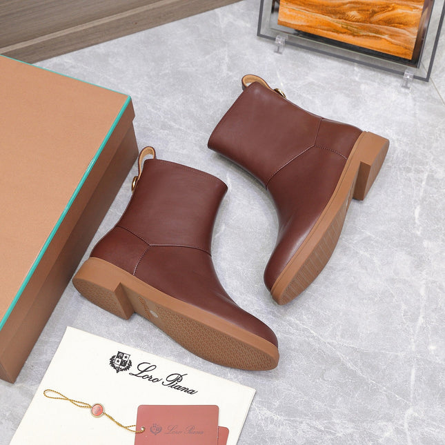 LP 25S KILDA ANKLE BOOT IN WINE BROWN CALFSKIN