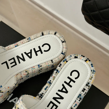 CLASSIC SLIPPERS THICK SOLE IN MULTICOLOR TWEED