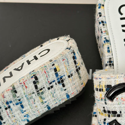 CLASSIC SLIPPERS THICK SOLE IN MULTICOLOR TWEED