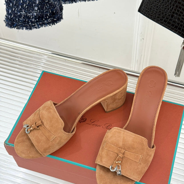 HIGH HEELS IN BROWN SUEDE AND LAMBSKIN