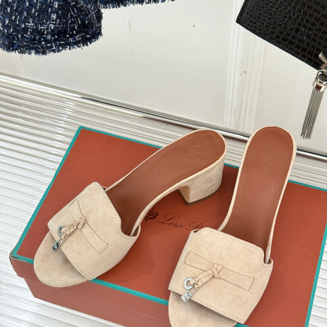 HIGH HEELS IN BEIGE SUEDE AND LAMBSKIN