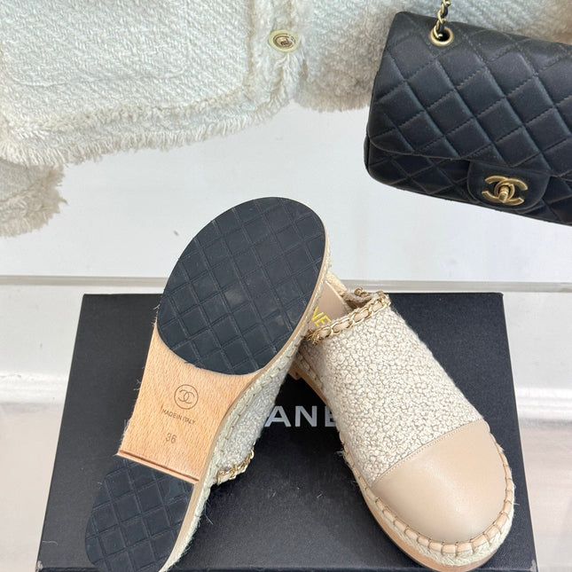 CC MULES 25SS 30 MM IN BEIGE LAMBSKIN MIX WOOL