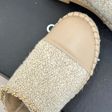 CC MULES 25SS 30 MM IN BEIGE LAMBSKIN MIX WOOL